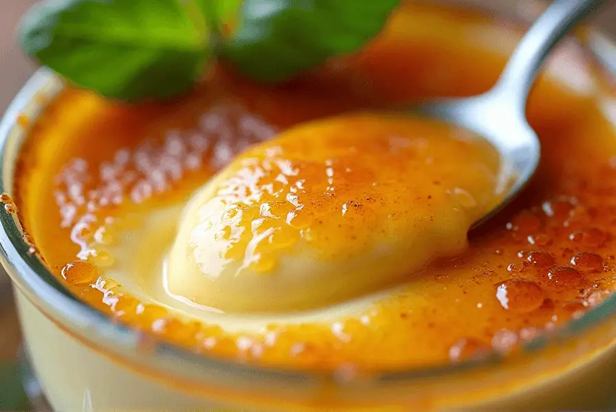 Caramelized Crème Brûlée in Pyrex Dish