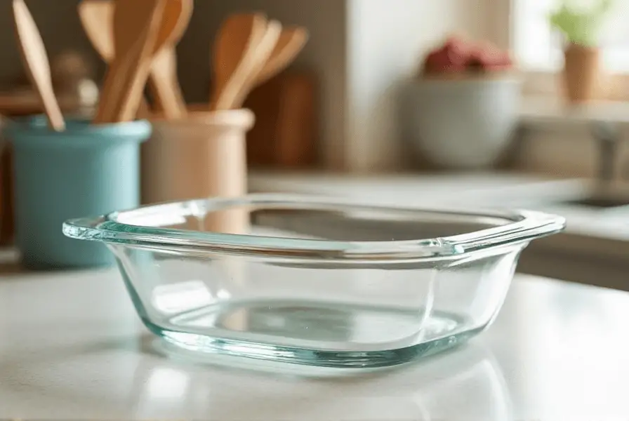 Classic Pyrex for Crème Brûlée Glass Dish on Kitchen Counter