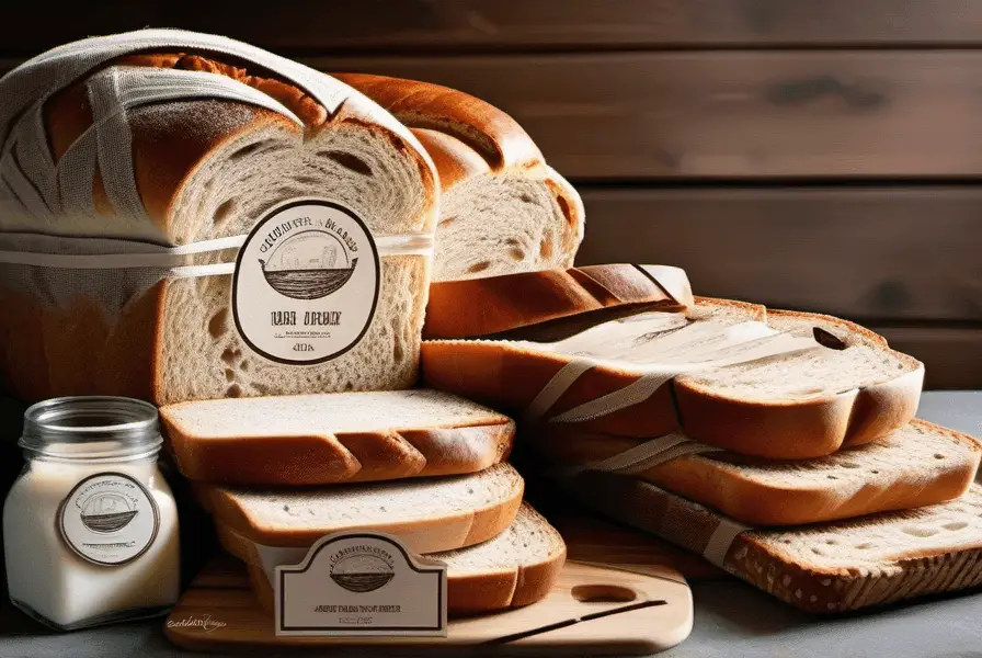 Assortment of specialty breads including sourdough, rye, and gluten-free loaves.