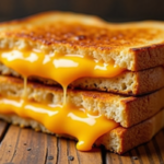 Grilled cheese sandwich with melted American cheese